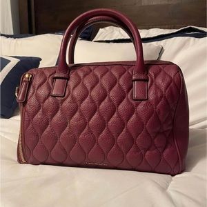 Burgundy quilted leather vera bradley purse